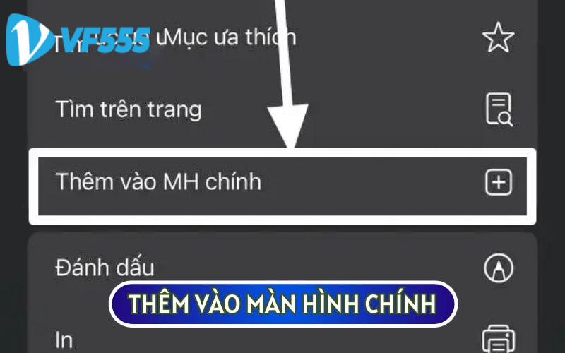 Ở bước này, bạn hãy click vào mục thêm vào màn hình chính để tiến hành tải